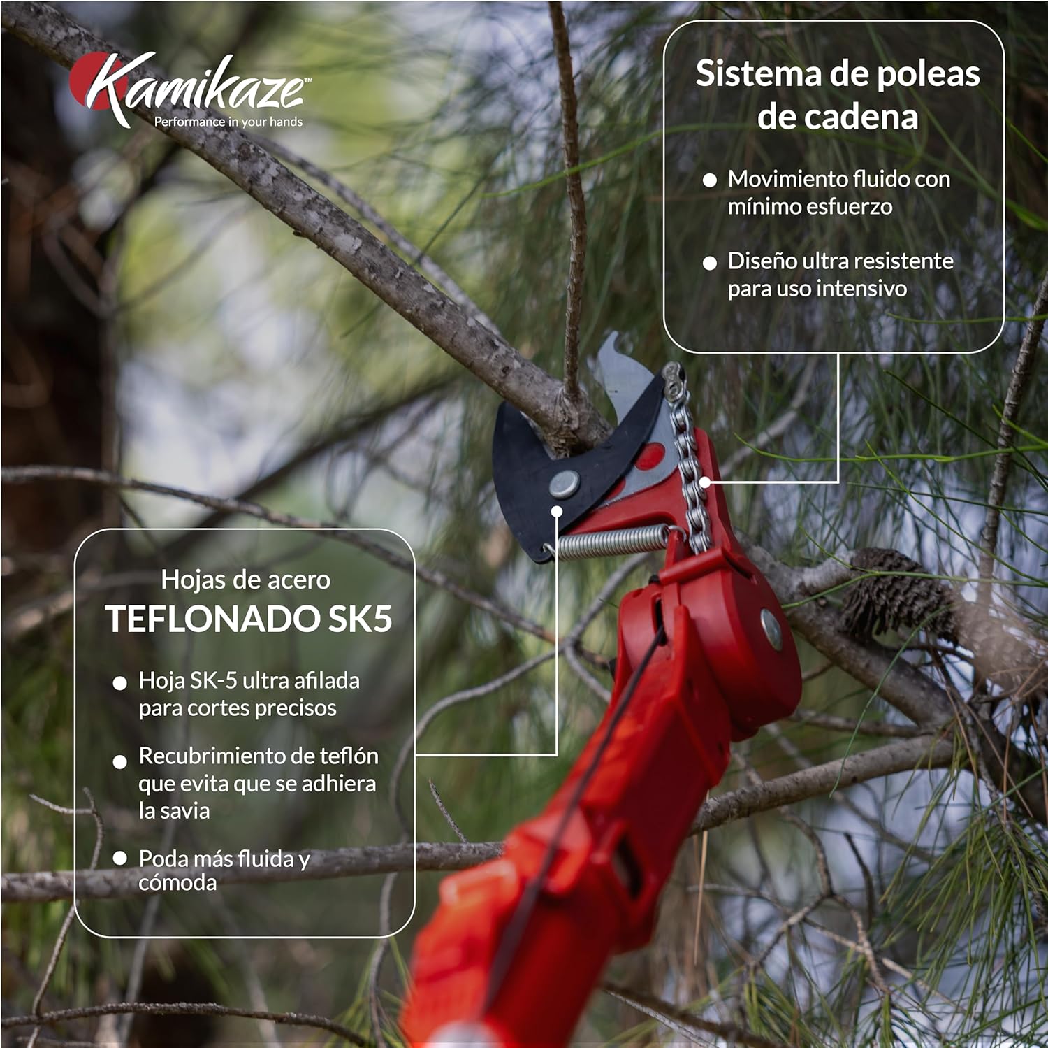 KAMIKAZE Tijera Telescópica MT63 Cabezal 200° SK5 - Imagen 5